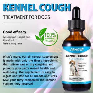 Dog Cough Treatmen - Kennel Cough for Dogs - Dog Allergy Relief - Natural Cough Supplement for Dogs - Herbal Drops for All Breeds & Sizes Natural Cough Supplement for Dogs