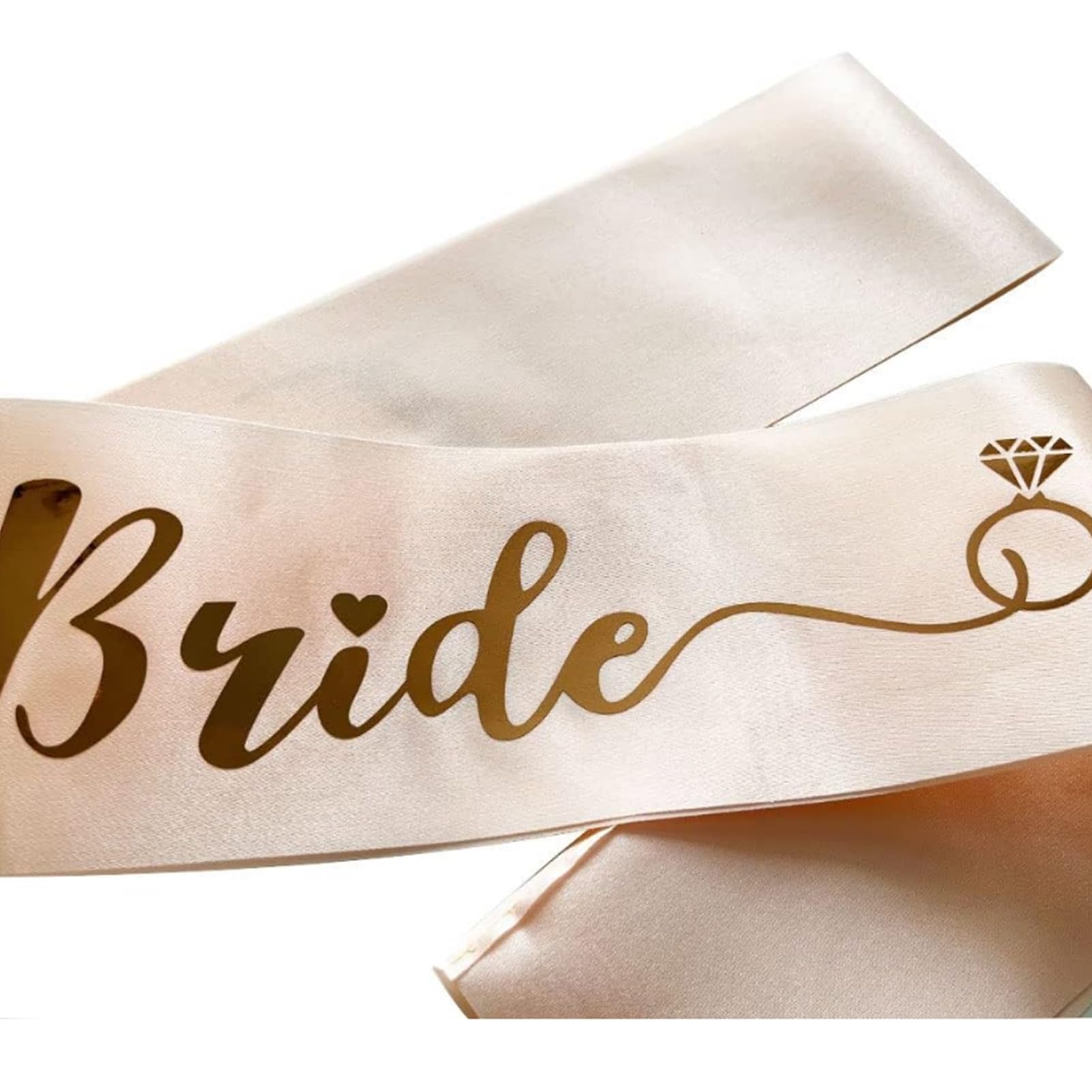 Jozlynn Team Bride Sash Set 1 White Bride to Be Sash and 6 Team Bride Sashes Bachelorette Party Supplies with Shiny Rose-gold Font Bachelorette Sash Bridesmaid Sashes for Bridal Party and Wedding (7)