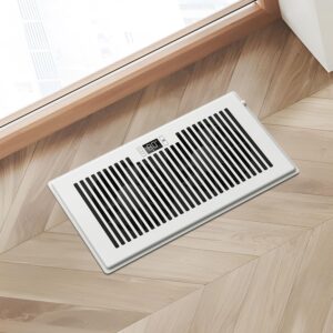 VELLEE Quiet Register Booster Fan Fits 6" x 12" (DUCT OPENING CUTOUT), 10-Speed Control Heating Cooling AC Vent Booster Fan w/Remote Control & Thermostat Control - White