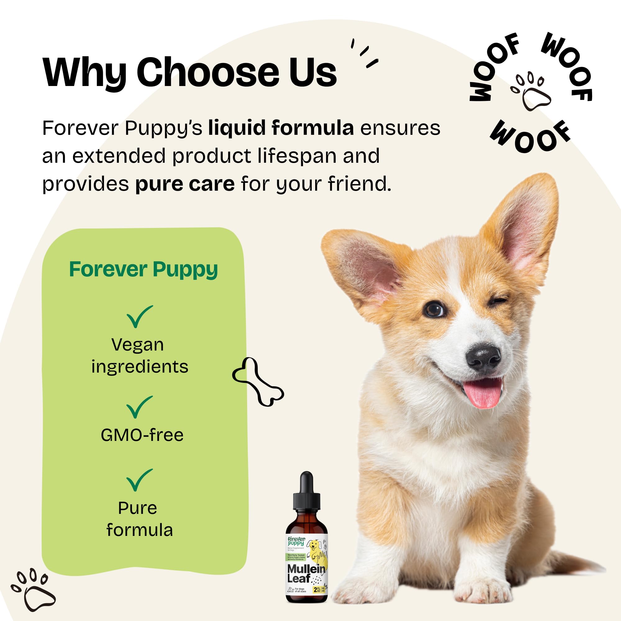 Mullein Tincture for Dogs - Respiratory Health Support for Breathing - Lung Support Drops w/Mullein Leaf - Herbal Mullein Drops for Lungs - Dog Food Supplements for Canine Wellbeing - 2 oz