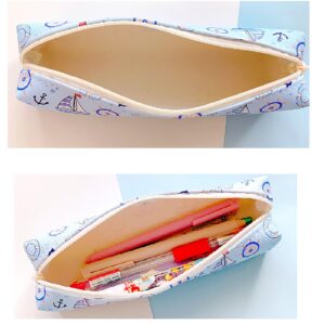 YIKANGHENG 2 Pcs Pen and Pencil Box, 7.5 Inch x 2 Inch x 2 Inch Soft Pencil Bag for Pen and Marker Storage and Holiday Gifts (shark)