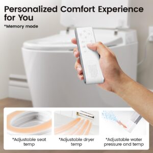 SOTOMO Smart Toilet With Built-in Bidet, Elongated Bidet Toilet, Instant Warm Water Wash, Auto Flush, Auto Open/Close, Heated Seat, Dryer, Night-Light, and Flush Capability During a Blackout - YA80