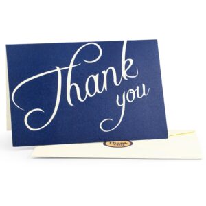 Oletx 36pcs Navy Blue Thank You Cards Bulk with Envelopes, Stickers, 4.2x6.2 Thank you Card Box Set for Wedding, Baby,Bridal Shower, Small Business, Funeral