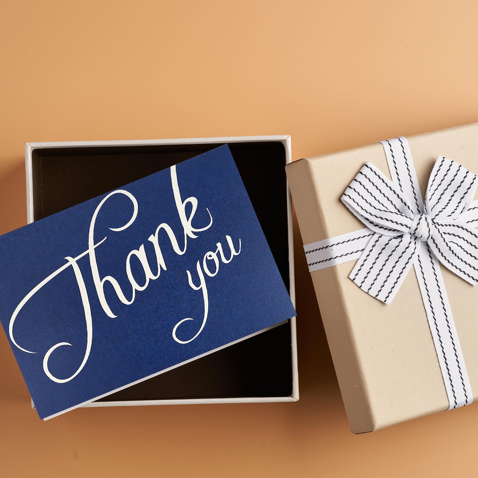 Oletx 36pcs Navy Blue Thank You Cards Bulk with Envelopes, Stickers, 4.2x6.2 Thank you Card Box Set for Wedding, Baby,Bridal Shower, Small Business, Funeral