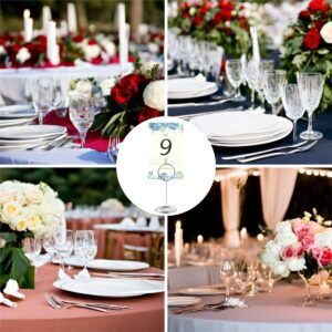 FGY 20PCS Table Number Holders, 3.35” Place Card Holders, Small Table Number Stands, Picture Memo Photo Holders for Table, Table Sign Holders for Centerpieces Wedding Party Graduation Reception,Silver