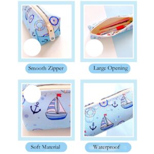 YIKANGHENG 2 Pcs Pen and Pencil Box, 7.5 Inch x 2 Inch x 2 Inch Soft Pencil Bag for Pen and Marker Storage and Holiday Gifts (shark)