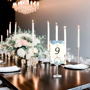 FGY 20PCS Table Number Holders, 3.35” Place Card Holders, Small Table Number Stands, Picture Memo Photo Holders for Table, Table Sign Holders for Centerpieces Wedding Party Graduation Reception,Silver