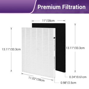 Aneedmore C545 Replacement Filter for Winix S Air Purifier. 2 True HEPA(H13) Filter + 8 Activated Carbon Filters，Part No. 1712-0096-00 and 2522-0058-00