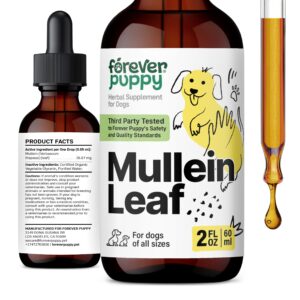 mullein tincture for dogs - respiratory health support for breathing - lung support drops w/mullein leaf - herbal mullein drops for lungs - dog food supplements for canine wellbeing - 2 oz