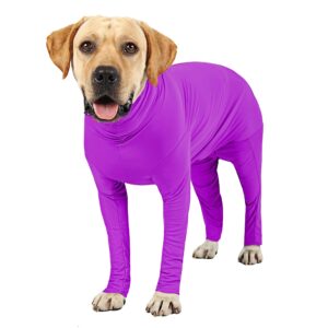 due felice dog surgery suit female spay recovery suit for dogs neuter onesie for surgery female male dog after spayed surgical suit purple/medium