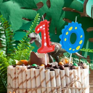 ZHIHUI Birthday Candle, Dinosaur Number Candles, Dinasour Forest Theme Cake Decoration, Happy Birthday Cake Topper for Boys Girls Kids Dino Theme Party Anniversary Celebration Supplies (Number 3)