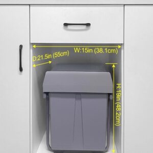 JOWBOOW Dual Pull-Out Trash Can Under Cabinet 42 Quart 10.6 Gallon - Garbage Can Pull Out Under Sink with Lid, Slide Out Waste Bin Under Counter Soft-Close, Capacity, Durable & Easy Install