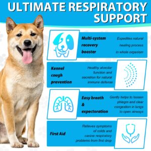 Dog Cough Treatmen - Kennel Cough for Dogs - Dog Allergy Relief - Natural Cough Supplement for Dogs - Herbal Drops for All Breeds & Sizes Natural Cough Supplement for Dogs