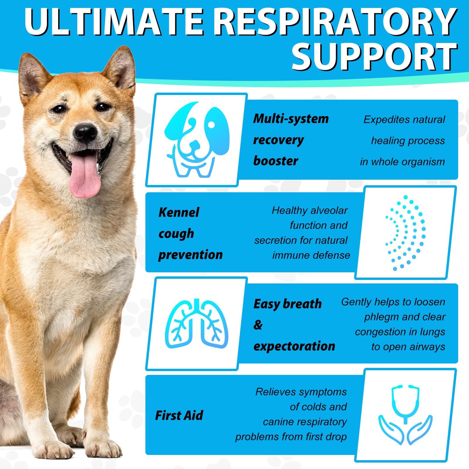 Dog Cough Treatmen - Kennel Cough for Dogs - Dog Allergy Relief - Natural Cough Supplement for Dogs - Herbal Drops for All Breeds & Sizes Natural Cough Supplement for Dogs