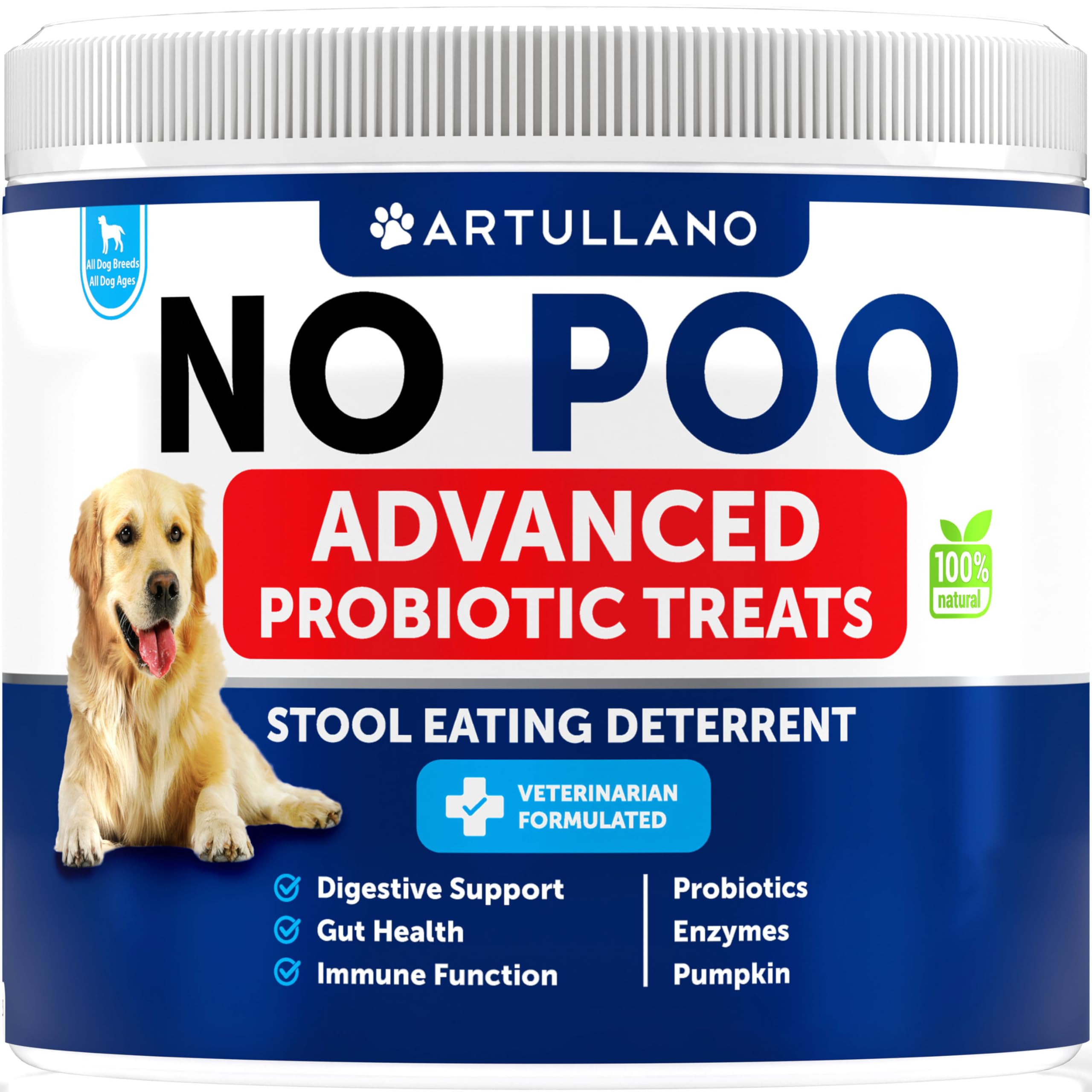 Canine No Poo Soft Chewables - No Poo Probiotic Supplement for Dogs - Digestive Support & Immune Function