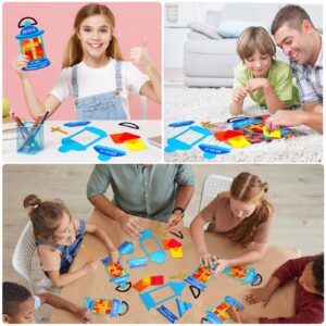 Lunmon 24 Sets Religious Crafts for Kids Bulk Jesus Lights The Way Tissue Acetate Sign Kit DIY Oil Lamp Tissue Paper Craft with Jesus Light Cutouts Tissue Paper Cross for Sunday School Fun Home Church