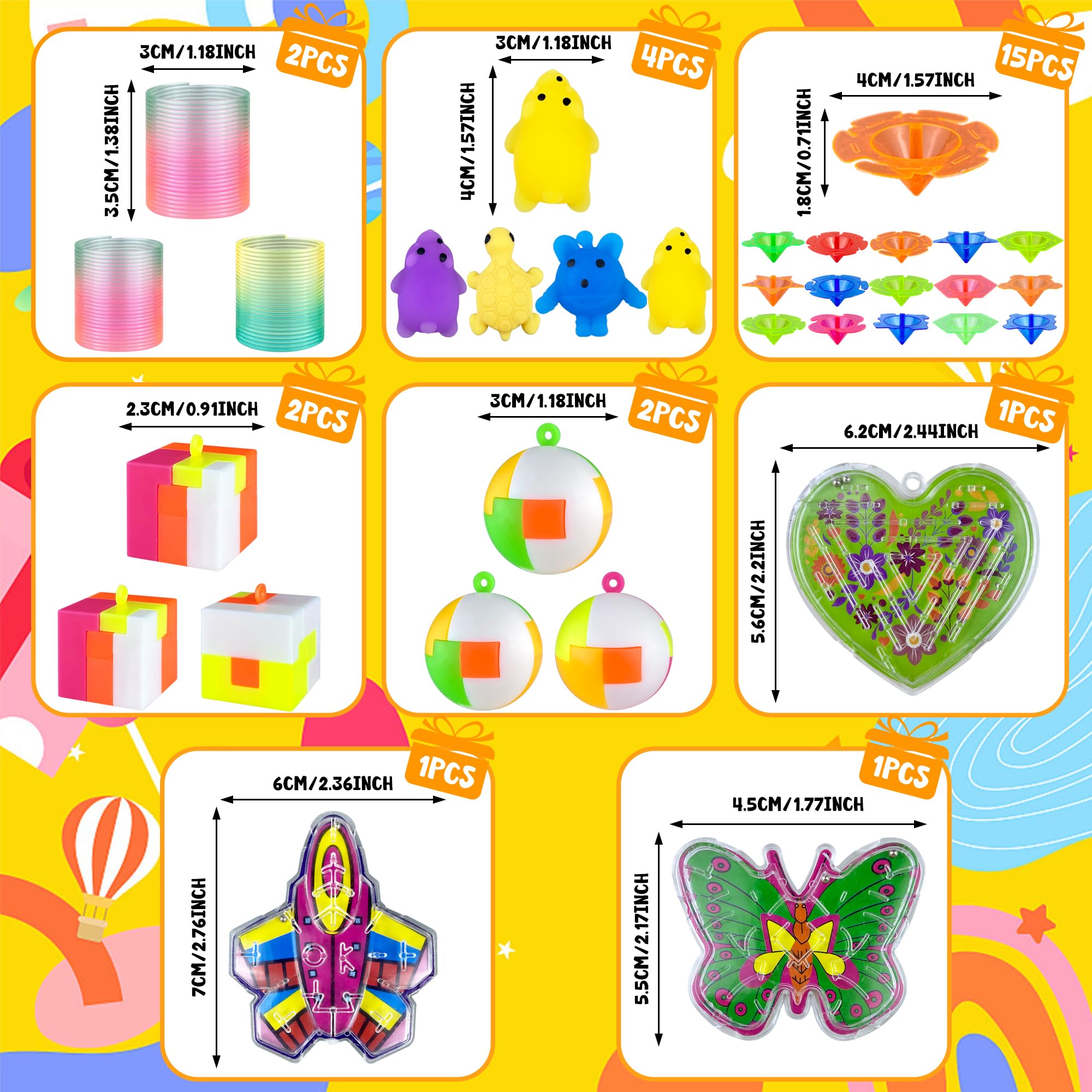 PPXMEEUDC 69pcs Bulk Party Favors Goodie Bag Stuffers Classroom Prizes for Boys and Girls Birthday Party Supplies