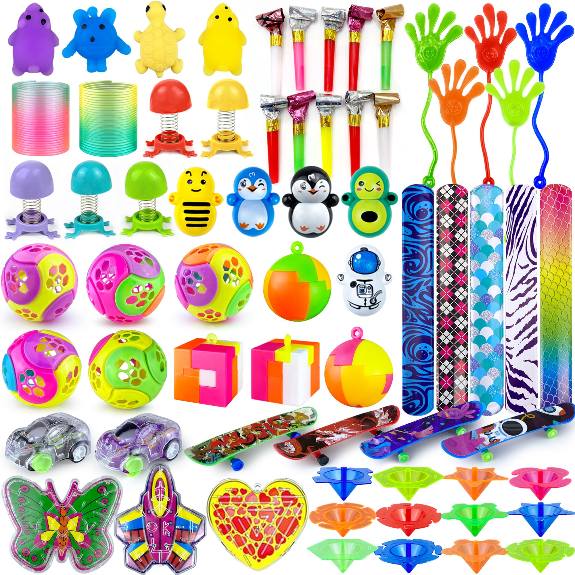 PPXMEEUDC 69pcs Bulk Party Favors Goodie Bag Stuffers Classroom Prizes for Boys and Girls Birthday Party Supplies