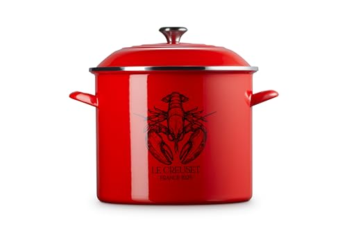 Le Creuset Enamel On Steel Traditional Lobster Stockpot, 20 qt., Carmin