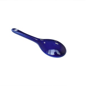 Albedel Dark Blue 6 pcs Porcelain Egg Spoons Ceramic Spoons 4.7 inch Coffee Dessert Yogurt Tea Milky Tea