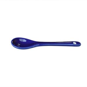 Albedel Dark Blue 6 pcs Porcelain Egg Spoons Ceramic Spoons 4.7 inch Coffee Dessert Yogurt Tea Milky Tea