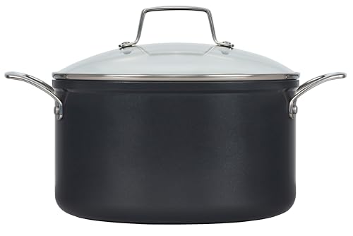 Le Creuset Essential Non-stick Ceramic Stockpot with Glass Lid, 6.3 qt.​