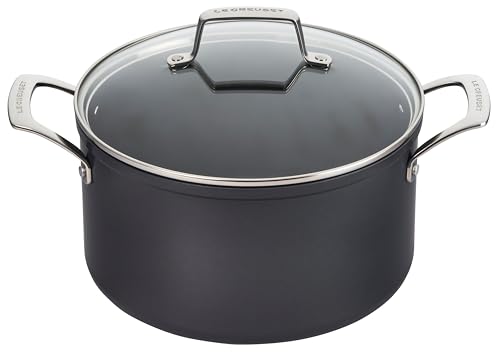 Le Creuset Essential Non-stick Ceramic Stockpot with Glass Lid, 6.3 qt.​