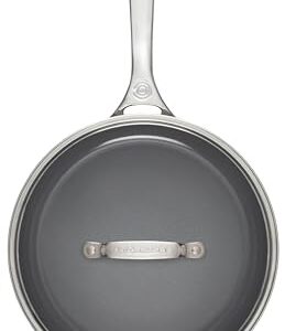 Le Creuset Essential Non-stick Ceramic Sauté Pan with Glass Lid, 4 ¼ qt.