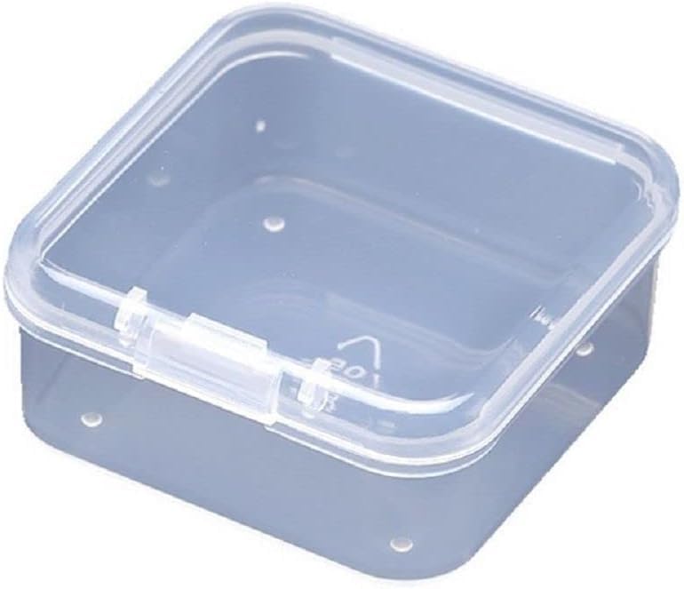 5 Pcs Clear Plastic Jewelry Storage Containers, Mini Square Box Empty Case with Lid Jewelry Boxes Jewelry Accessories for Earplugs, Jewelry, Hardware or Other Small Crafts