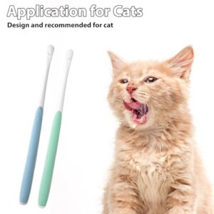 Qianyu 4 Pcs Small Dog Toothbrush Micro Brush Head Nano Soft Bristle Comfort Grip Gentle Pet Toothbrush for Puppy Kitten Sensitive Gum and Teeth Cats Dogs Teeth Cleaning Dental Care