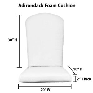 RSH DECOR: Sunbrella Foam Adirondack Chair Cushion | 48” x 20” x 2” | Sunbrella Performance Fabric | Water and Fade-Resistant | Outdoor Cushion for Patio Furniture | Milano Cobalt