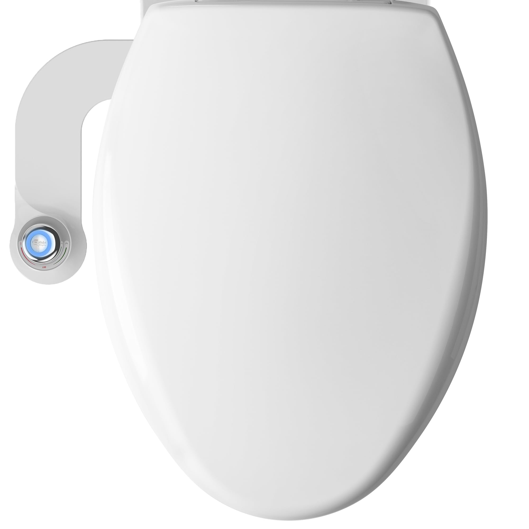 Mayfair Caswell Toilet Seat and Bidet Bundle, Slow Close Plastic Toilet Seat with Non-Electric, Easy to Install SlimGlow Bidet Attachment, Elongated, White