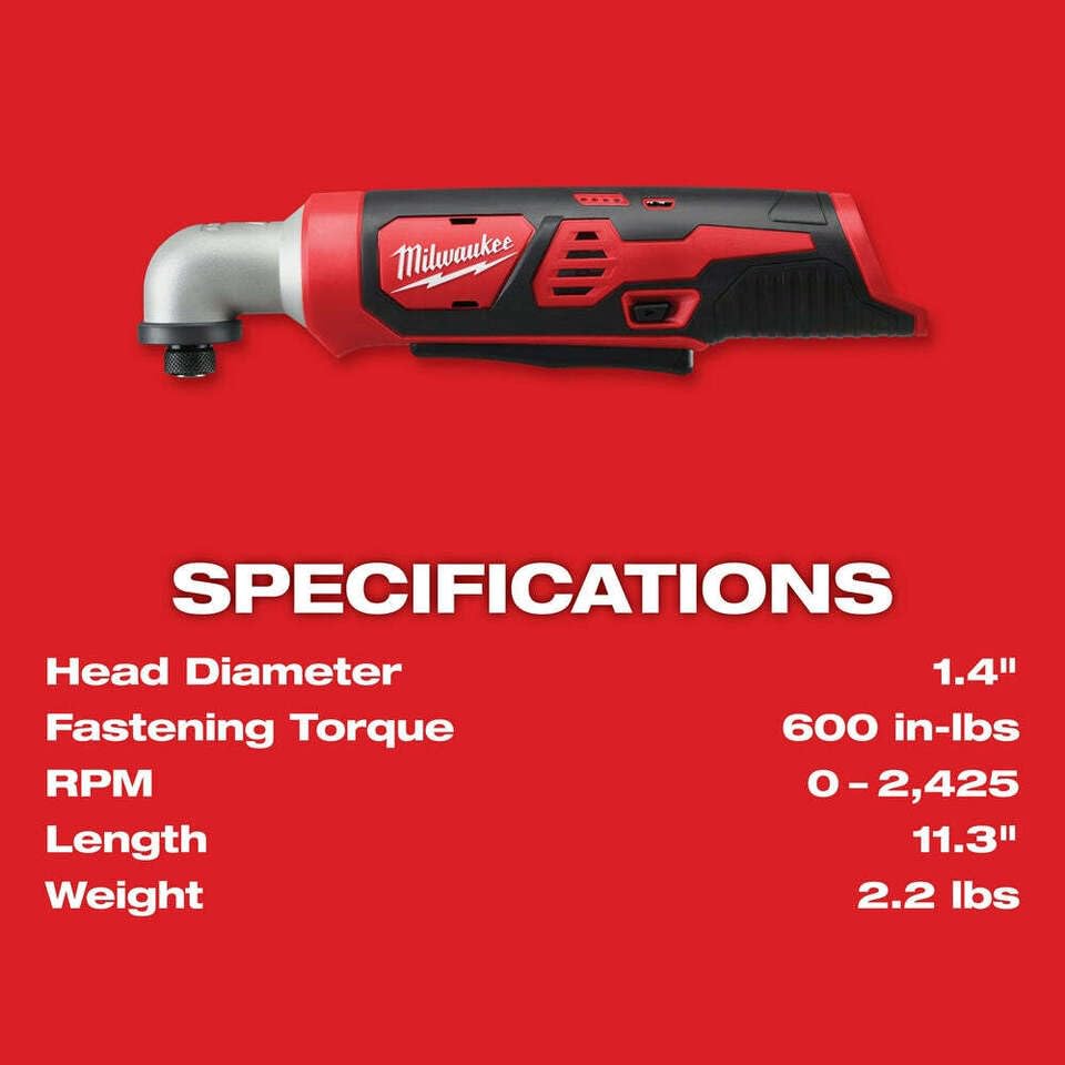 Generic For Milwaukee 2467-20 M12 12V 1/4-Inch Hex Right Angle Impact Driver - Bare Tool