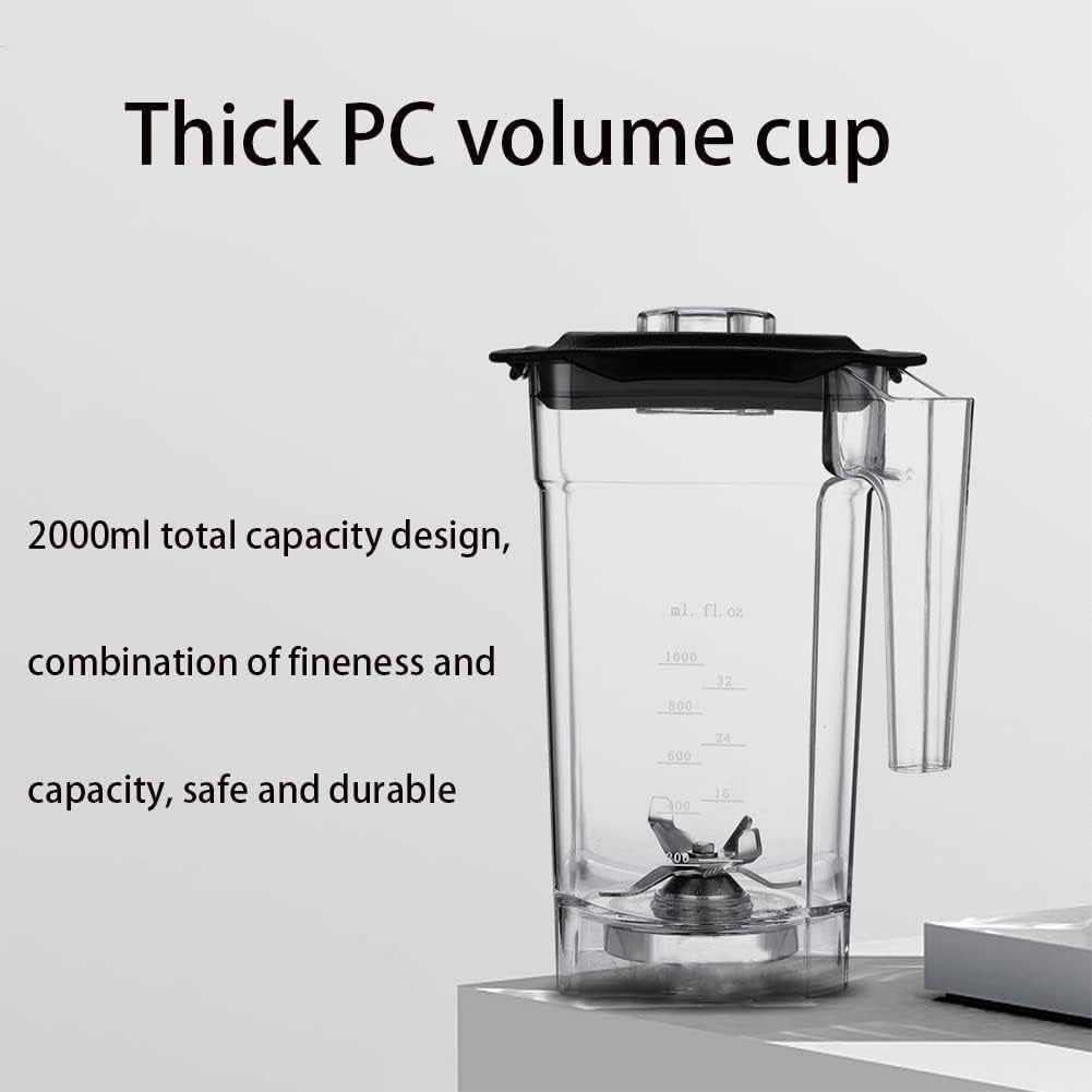 WHIPIN Blender Smoothie Maker, 2L Commercial Smoothie Mixer with Sound Enclosure, 2200W Heavy Duty Kitchen Mixer Milkshake Smoothie, 17000rpm Blade, 5 Presets, Silent Broken