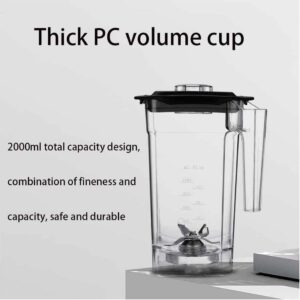 WHIPIN Blender Smoothie Maker, 2L Commercial Mixer Milkshake Smoothie Blender Machine for Shakes and Smoothies, Heavy Duty 2200W Stainless Steel Blade with Quiet Shield Sound Enclosure, 5 Presets