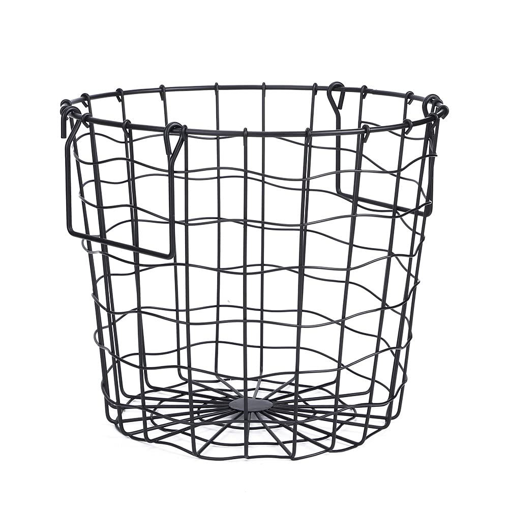 RXMORI Iron Wire Laundry Hamper, Nusery Storage Basket Bin, Bathroom Iron Dirty Clothes Laundry Basket Storage Holder Organizer, Laundry Sorter Clothes Basket Organizer