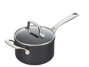 le creuset essential non-stick ceramic saucepan with glass lid, 2 qt. ​