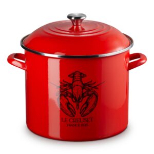 Le Creuset Enamel On Steel Traditional Lobster Stockpot, 20 qt., Carmin