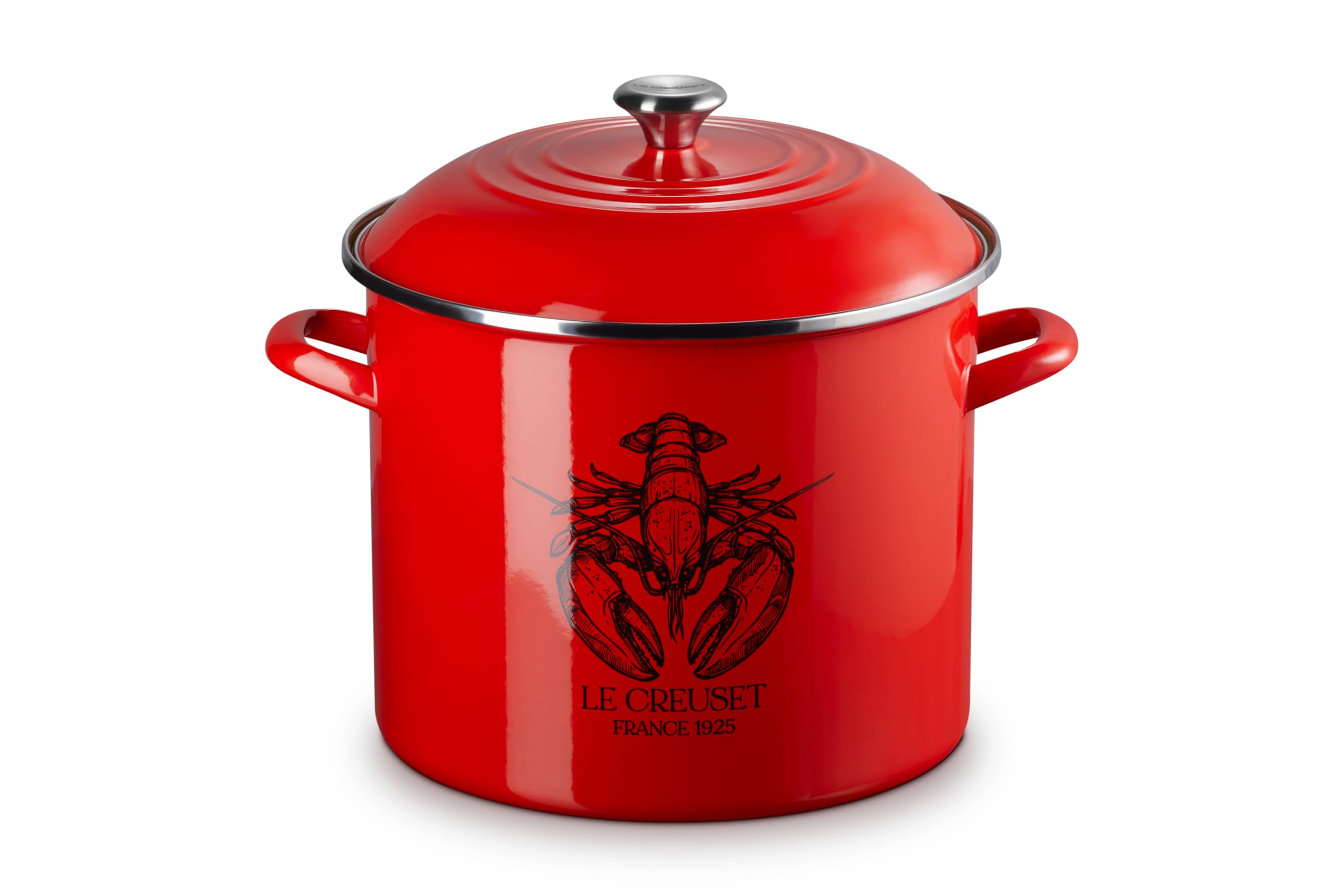 Le Creuset Enamel On Steel Traditional Lobster Stockpot, 20 qt., Carmin