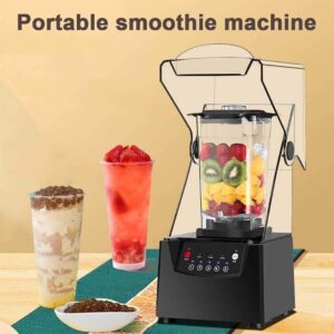 WHIPIN Blender Smoothie Maker, 2L Commercial Mixer Milkshake Smoothie Blender Machine for Shakes and Smoothies, Heavy Duty 2200W Stainless Steel Blade with Quiet Shield Sound Enclosure, 5 Presets