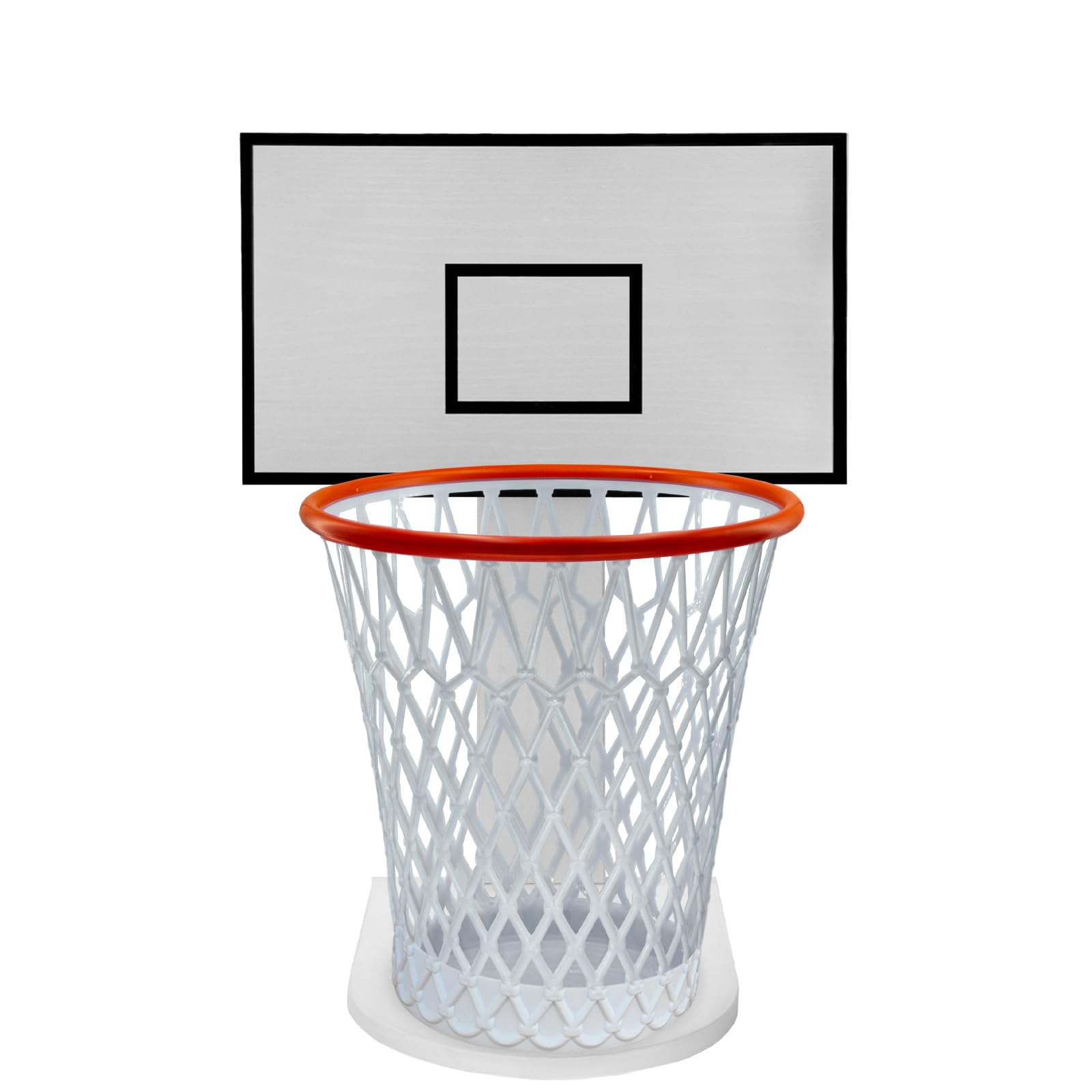 Basketball Trash Can,Trash Can Holder Wastebasket Backboard (Including 1pc Basketball Trash Can),White Wooden Basketball Garbage Can,Trash Can Basketball Hoop for Bedroom Office Kitchen Living Room