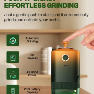 K5 Electric Kitchen Grinder Battery Powered Automatic Portable Spice Mill For Grinding - Holds up to 5 Gram