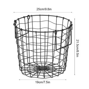 RXMORI Iron Wire Laundry Hamper, Nusery Storage Basket Bin, Bathroom Iron Dirty Clothes Laundry Basket Storage Holder Organizer, Laundry Sorter Clothes Basket Organizer