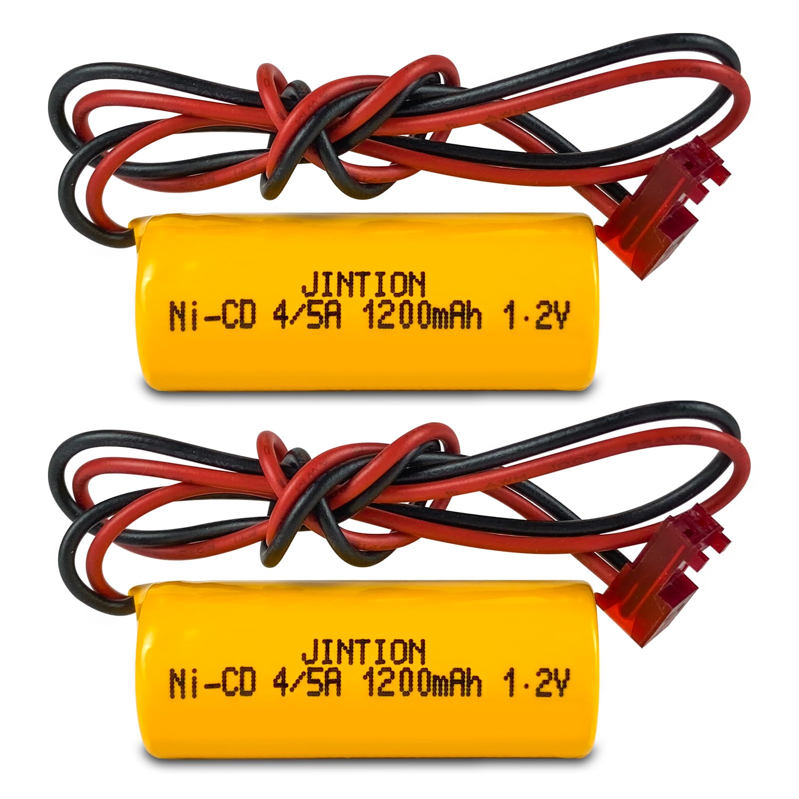 JINTION Exit Sign Emergency Light Ni-CD Battery 1.2v 1200mah 4/5 A NiCD Replacement NiCad Batteries