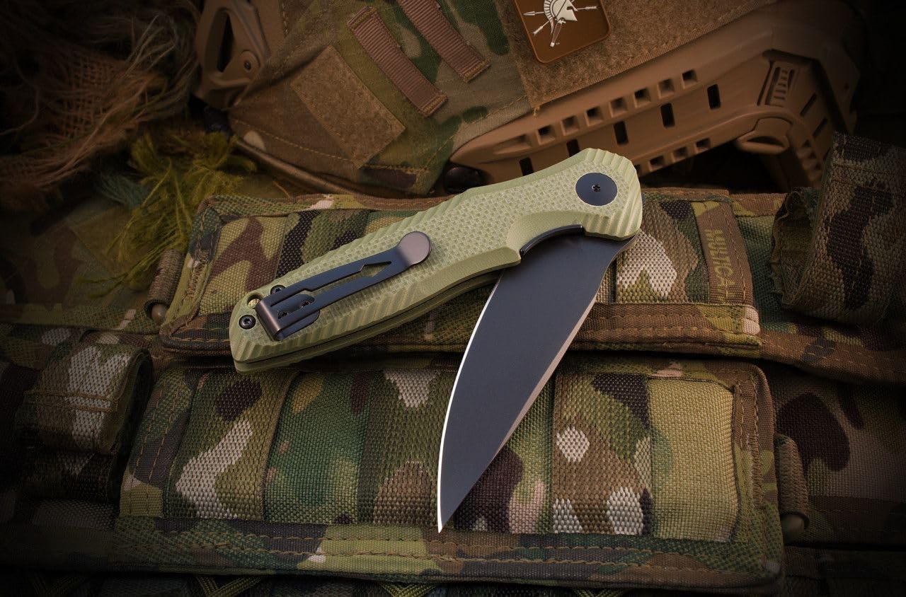 Spartan Blades Poros Liner Lock - OD Green G-10 | SFBL11GR