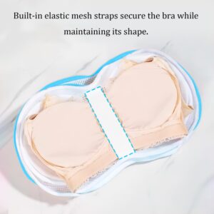 3Pcs Bra Washing Bags for Laundry, Lingerie Bag Underwear Brassiere Washing Bags with Zipper, Delicates Laundry Bag for Women Laundry Storage