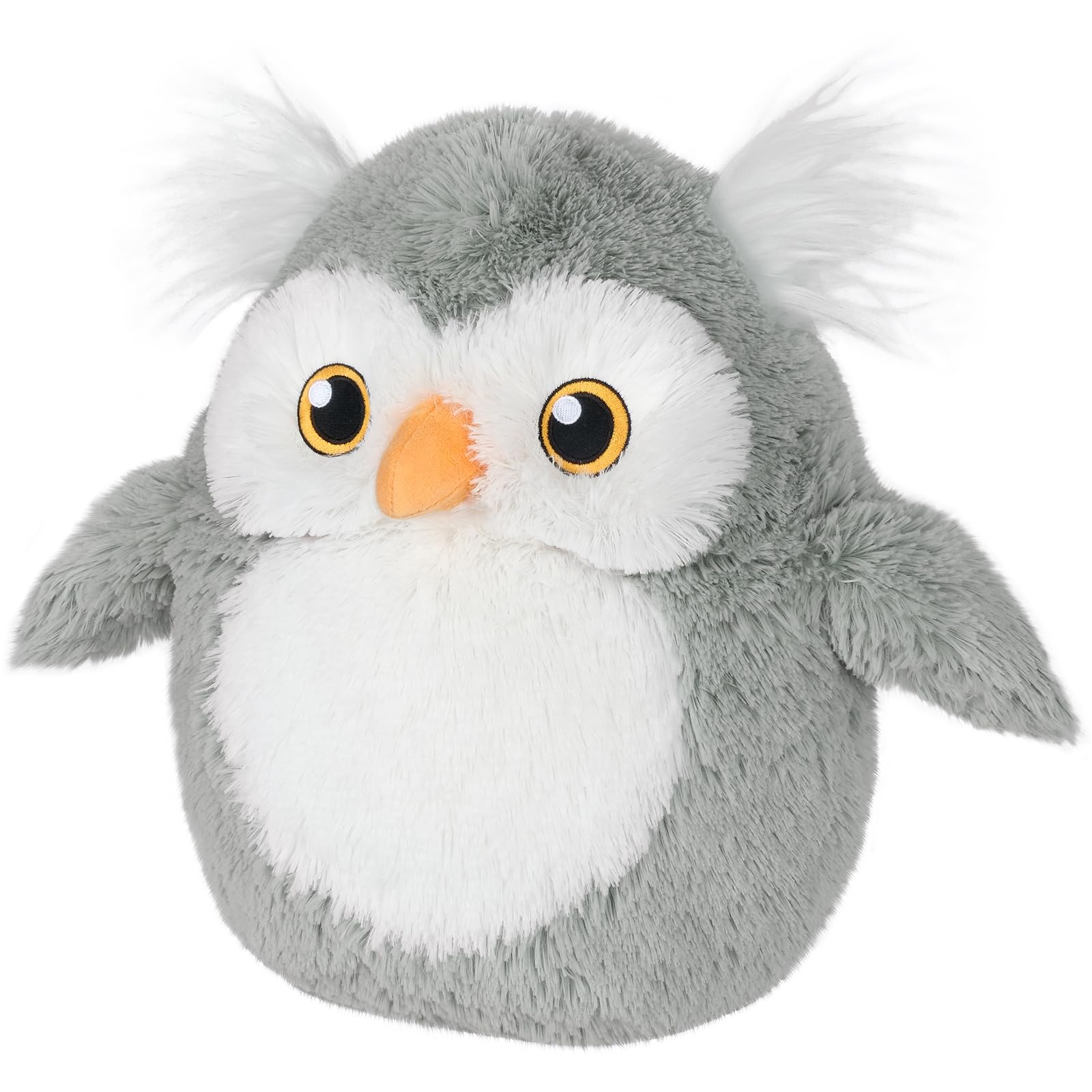 SuzziPals 13 inch Owl Plush Pillows, Cute Stuffed Animals Plush Toys, Plushies Owl Pillow for Hug, Owl Soft Toys Kawaii Decor for Kids, Owl Gifts Birthday Stuffed Animal for Kid