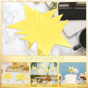 Gold Star Cutouts 11 Inch Double Printed Large Paper Stars Decorations for Wedding Party Classroom Supplies, 40 Pieces