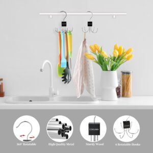 2PCS Belt Organizer Hanger, COKUMA Flodable Design Belt Organizer Hanger Rack Holder for Closet, Great for Tie, Bra, Tank Top (360° Rotatable, Max 48 Belt)