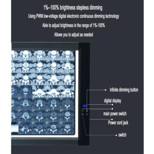 GJLRS X-Ray Film Illuminator Light, Lab Equipment, Box X-ray Viewer Light, LED X-Ray Viewer, Smart Device That Lights Up Immediately After Inserting The X-ray Film, for Clinic Hospital
